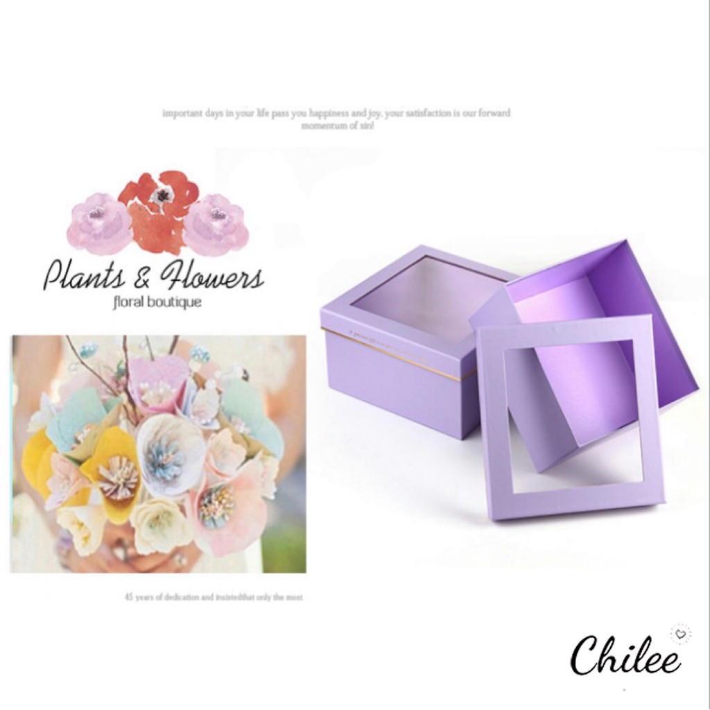 SET 2 HỘP VUÔNG CẮM HOA, ĐỰNG QUÀ TẶNG | BigBuy360 - bigbuy360.vn