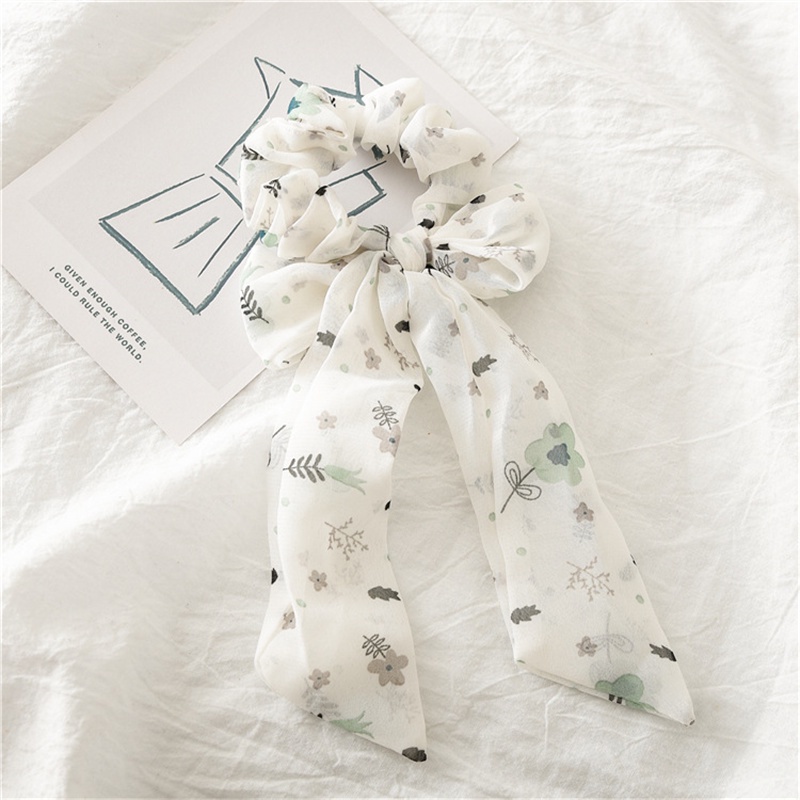 Dây buộc tóc vải chiffon thắt nơ xinh xắn cho nữ