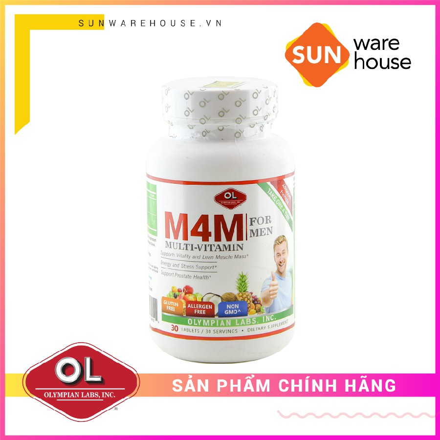 Viên Uống Bổ Sung Vitamin Cho Nam Giới Olympian Labs M4M Multi-Vitamin For Men 30 Viên