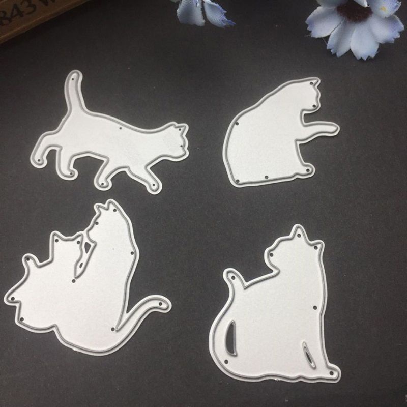 Khuôn Cắt Giấy Kim Loại Hình Mèo Xinh Xắn