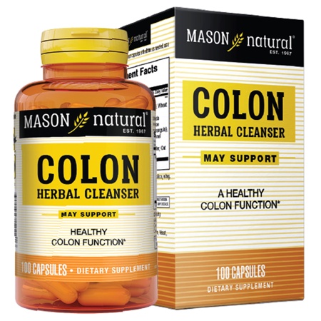 Viên Uống MASON NATURAL Colon Herbal Cleanser Giúp Giảm Các Triệu Chứng Đại Tràng