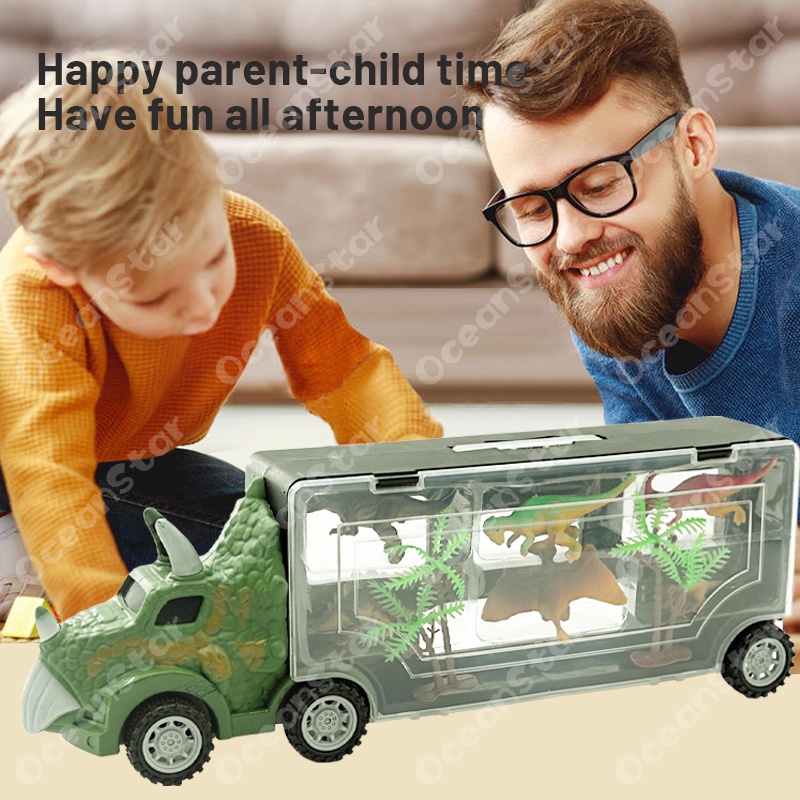 Đồ chơi xe tải khủng long SEA SUN TOYS có đèn và nhạc vui nhộn