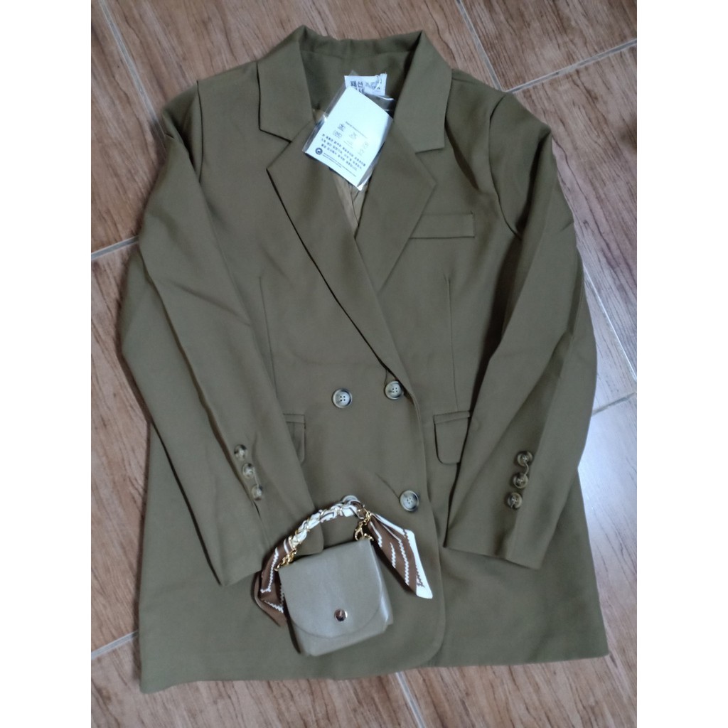 (Hàng Đẹp)Ảnh thật 6 hình cuối-HC405. Áo blazer thu đông kèm túi xích cá tính | BigBuy360 - bigbuy360.vn