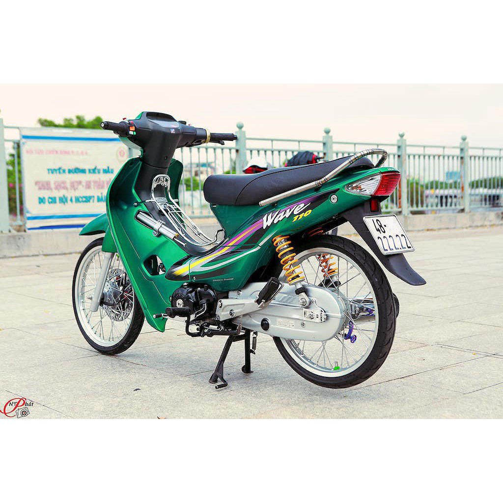 Dàn áo xe Wave Alpha , Wave 110 đời 2002 đến 2006 nhựa ABS nguyên sinh cao cấp , màu xanh HEINEKEN cực chất , tặng ngay