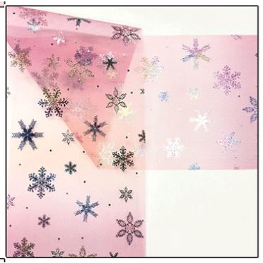 Ruy băng voan mềm bản rộng 15cm làm phụ kiện handmade hình bông tuyết màu ombre cực xinh