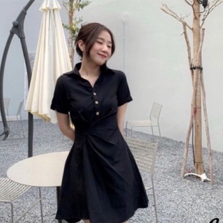 Đầm Sơ Mi Xếp Ly Eo Quỳnh Anh từ 50kg đến 100kg (M/L/XL/XXL)(đầm tết)(dự tiệc)