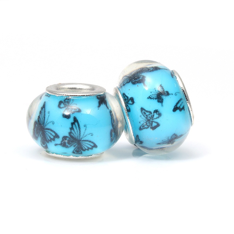 Hạt Charm Màu Bạc Murano Thời Trang Dành Cho Nam Và Nữ