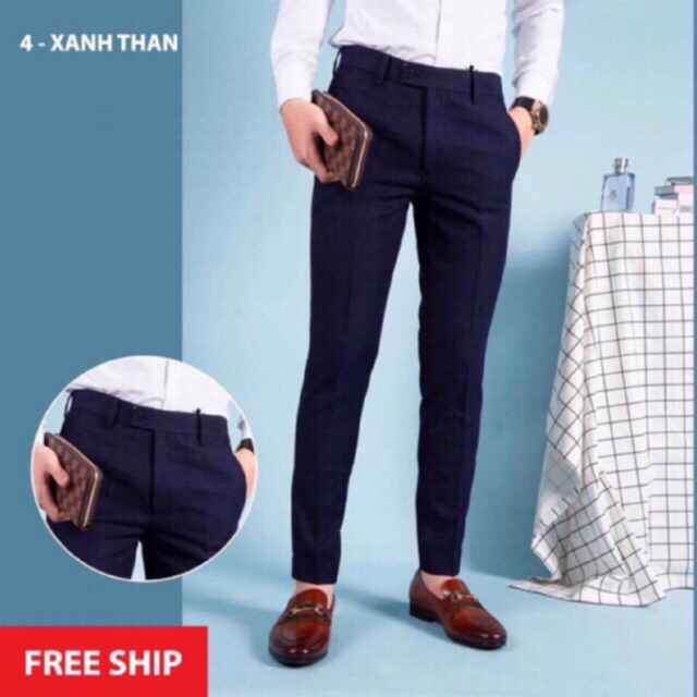 Quần Âu Nam Vải Cotton Co Giản 4 Chiều | BigBuy360 - bigbuy360.vn