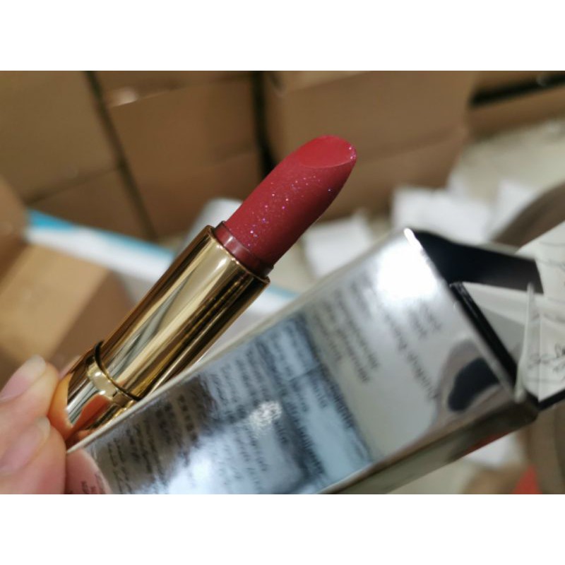 Son Lancome L'absolu Rouge Ruby Cream Precious Holiday limited, vỏ nhũ bạc.