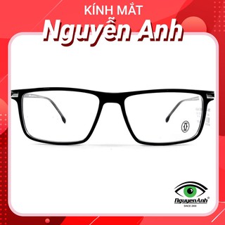 [Ảnh thật+Free ship] gọng kính cận 8156 form chữ nhật màu đen basic unisex