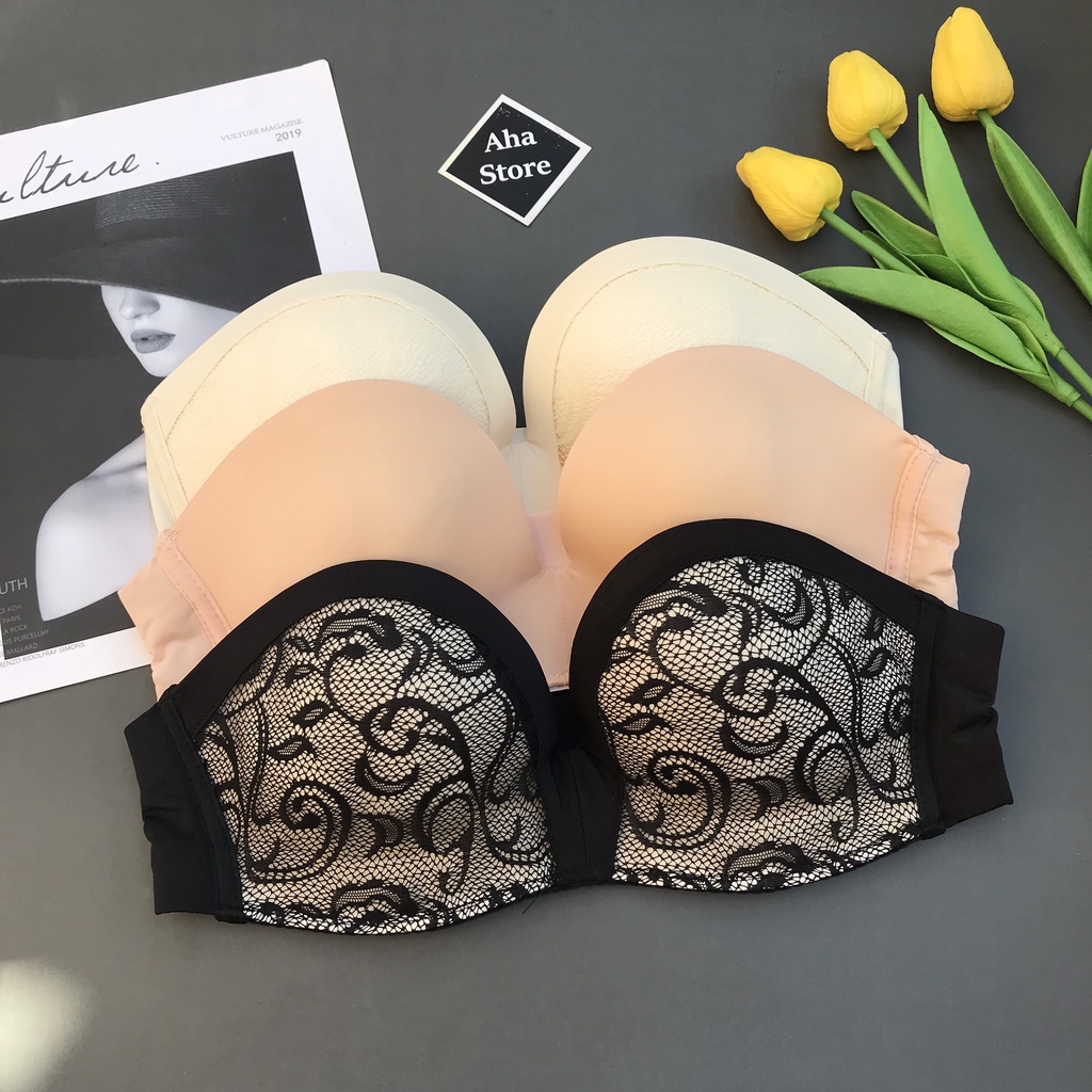 Áo Ngực Không Dây Phối Ren Đệm Mỏng Hình Bàn Tay Chống Tụt Yion Underwear AKD09