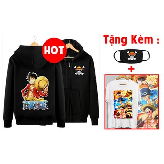 🔥Siêu Rẻ🔥 Áo khoác One Piece Luffy  tặng kèm áo thun bịt mặt one piece