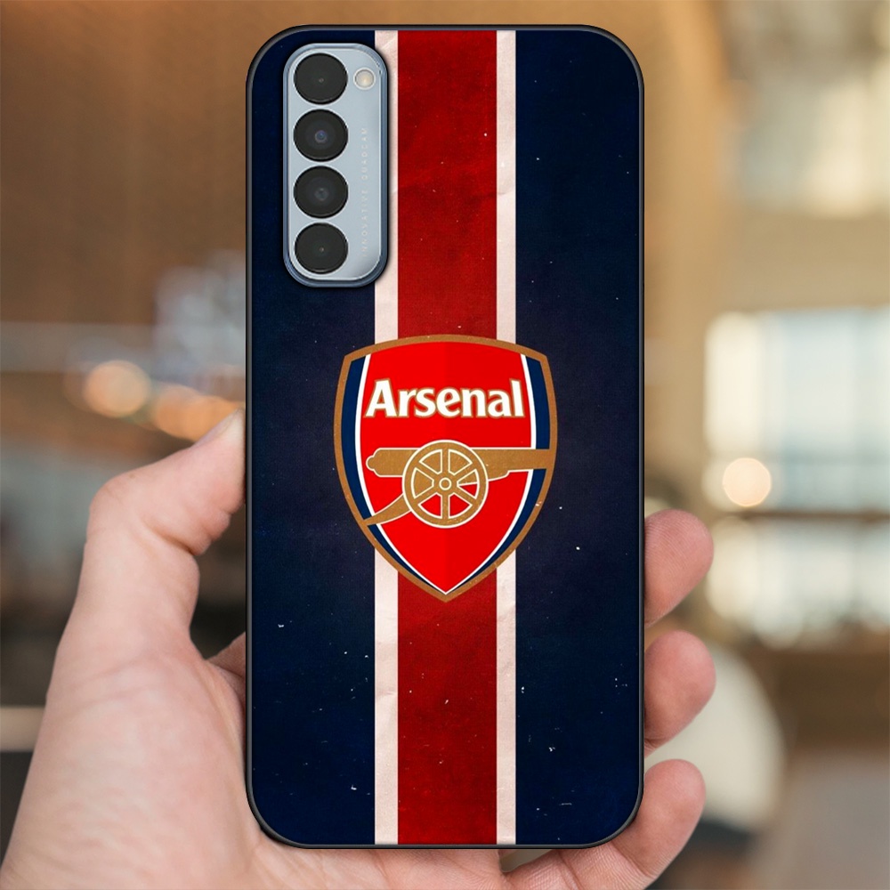 Ốp lưng Oppo Reno 4 Pro viền đen in hình Arsenal FC