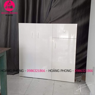 Tủ giày - Tủ giày nhựa đài loan - Ngang 1m cao 1m - Miễn phí vận chuyển - Bảo hành 2 năm