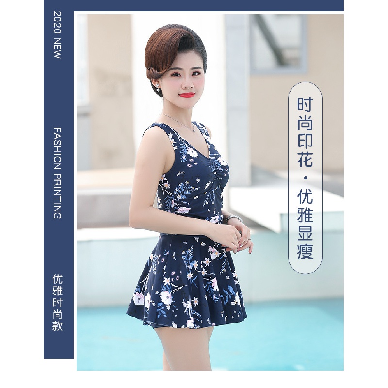 Bộ Đồ Bơi Cỡ Lớn Che Bụng Kín Đáo Cho Phụ Nữ Trung Niên