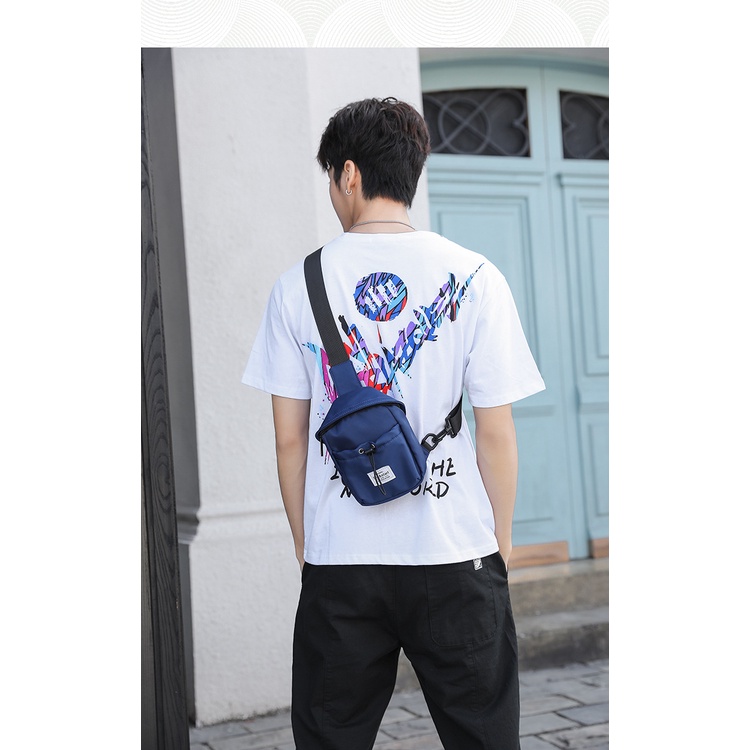 Túi đeo chéo trước ngực mini phong cách thể thao thời trang cho nam và nữ