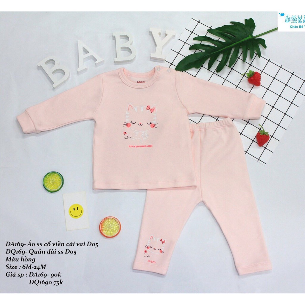 Dokma - Bộ cotton len cho bé 6-24m