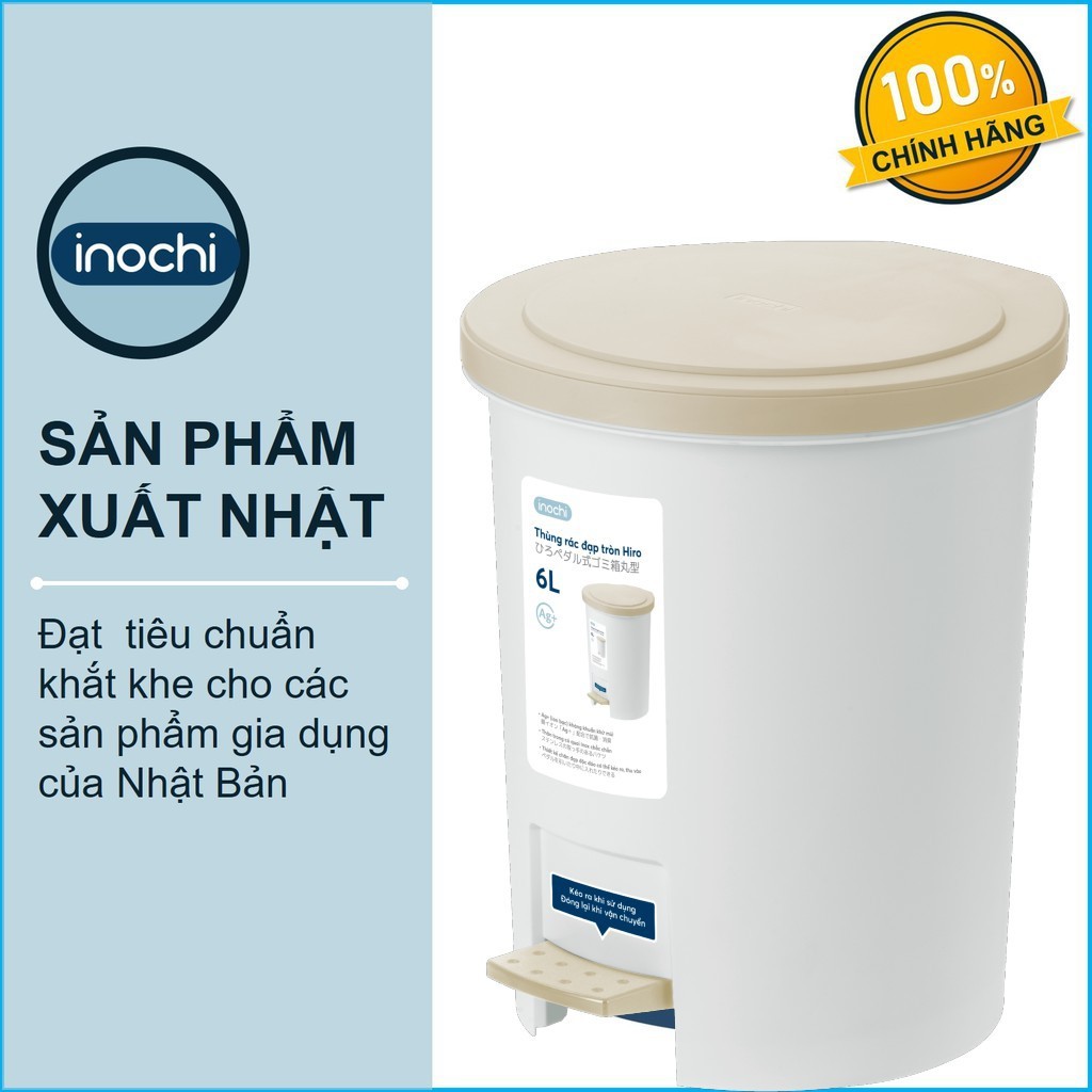 Thùng rác nhựa Inochi 6L - tiêu chuẩn Nhật - thung rac thùng đựng rác đạp