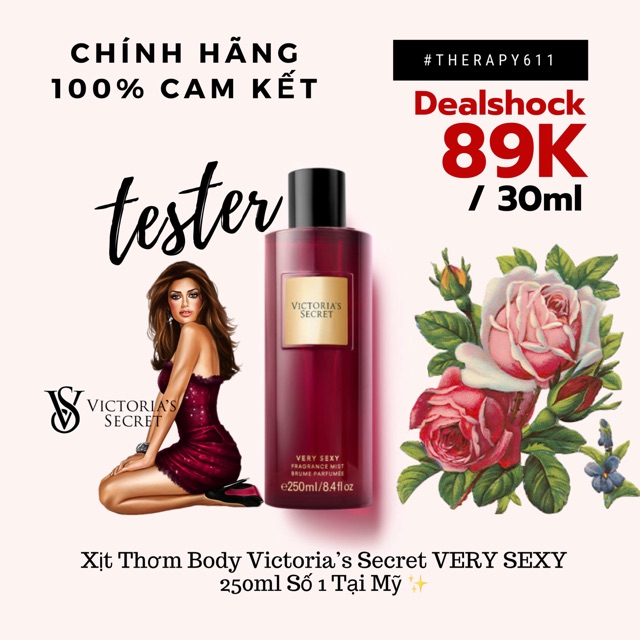 Xịt dưỡng thể Body Victoria’s Secret VERY SEXY...