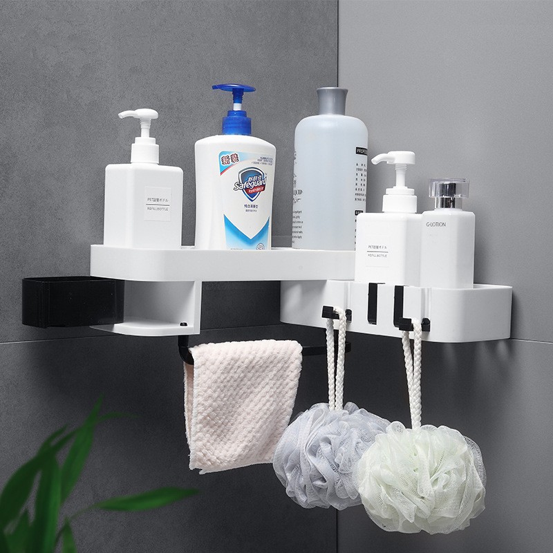 KỆ NHỰA ĐA NĂNG DÁN GÓC TƯỜNG KÈM MIẾNG DÁN