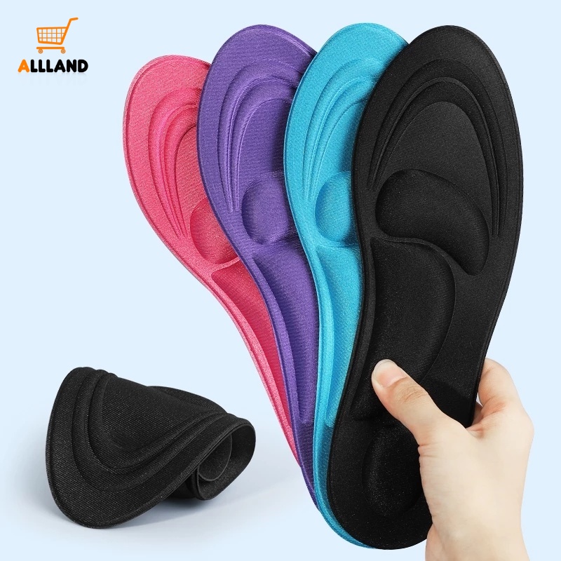 Miếng Lót Giày 4D Bằng Cao Su Non Màu Sắc Ngẫu Nhiên Hỗ Trợ Mát Xa Thư Giãn