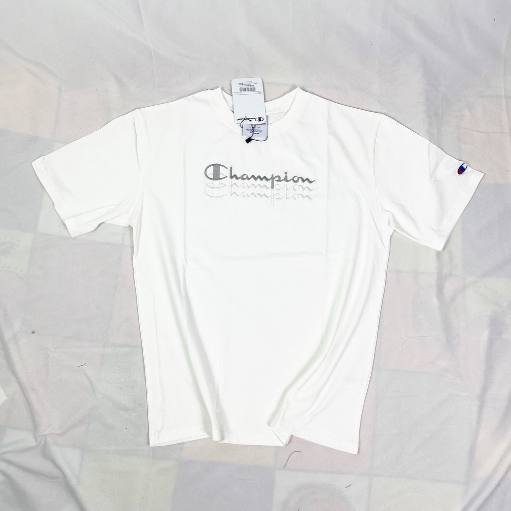 Áo Thun Cộc Tay Champion Thêu 3 Line Unisex Hot Trend