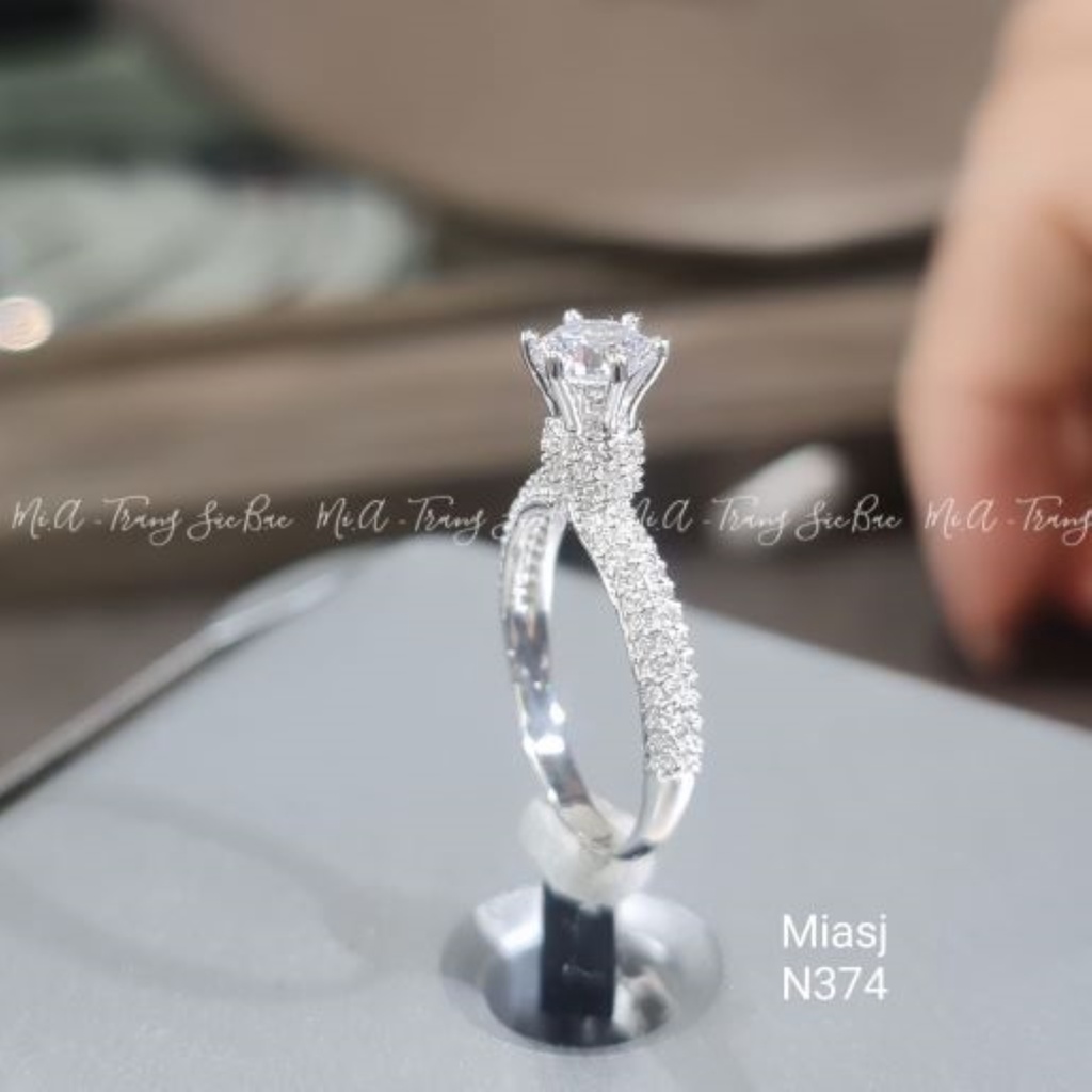 Nhẫn nữ bạc Ý S925 MiASJ nạm đá Cz cao cấp N374