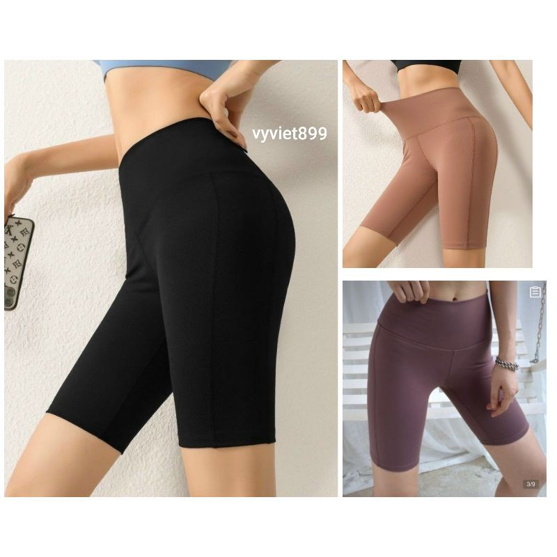 Quần legging đùi, lửng ngố tập gym yoga thể thao nữ