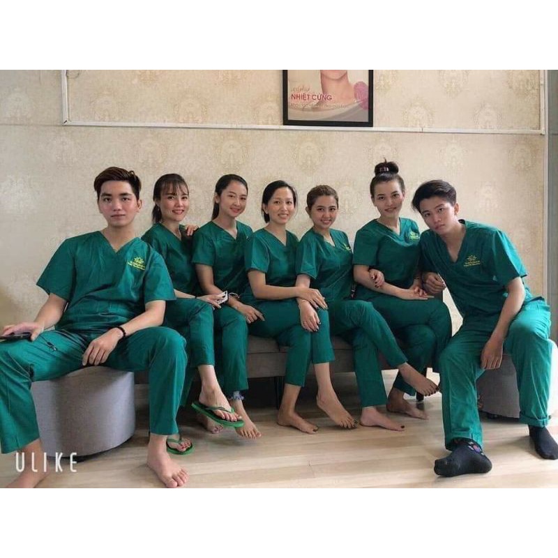 Đồng phục spa, Bộ kĩ thuật viên chất cotton lạnh cao cấp
