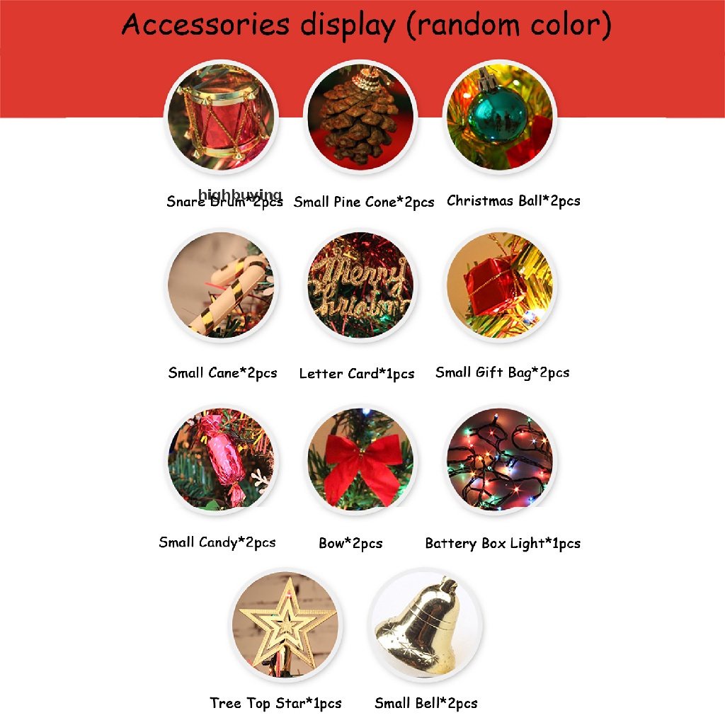 Cây thông noel để bàn 60cm mini trang trí giáng sinh full phụ kiện cho phòng khách, phòng ngủ, bàn làm việc đẹp giá rẻ