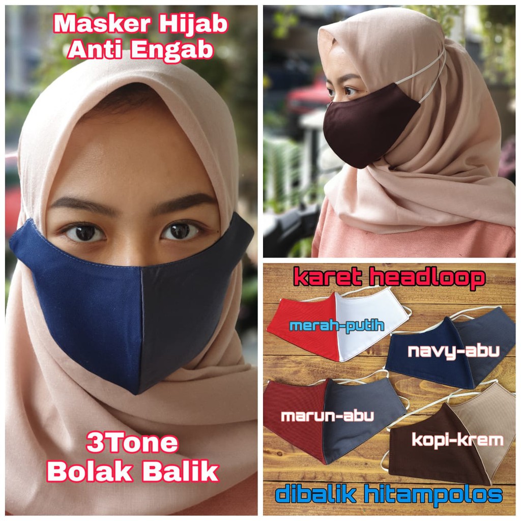 Khẩu Trang Hijab Chống Ngáy 3tone