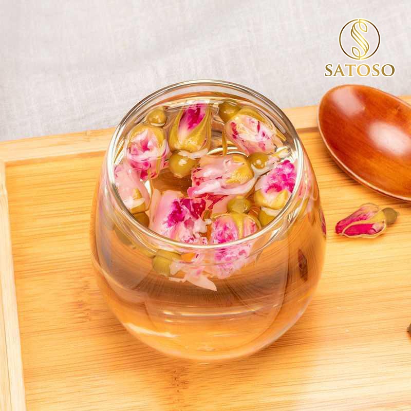 Trà hoa hồng SATASO cao cấp sấy khô làm đẹp da giảm đau bụng kinh ở nữ giới 100g SA06