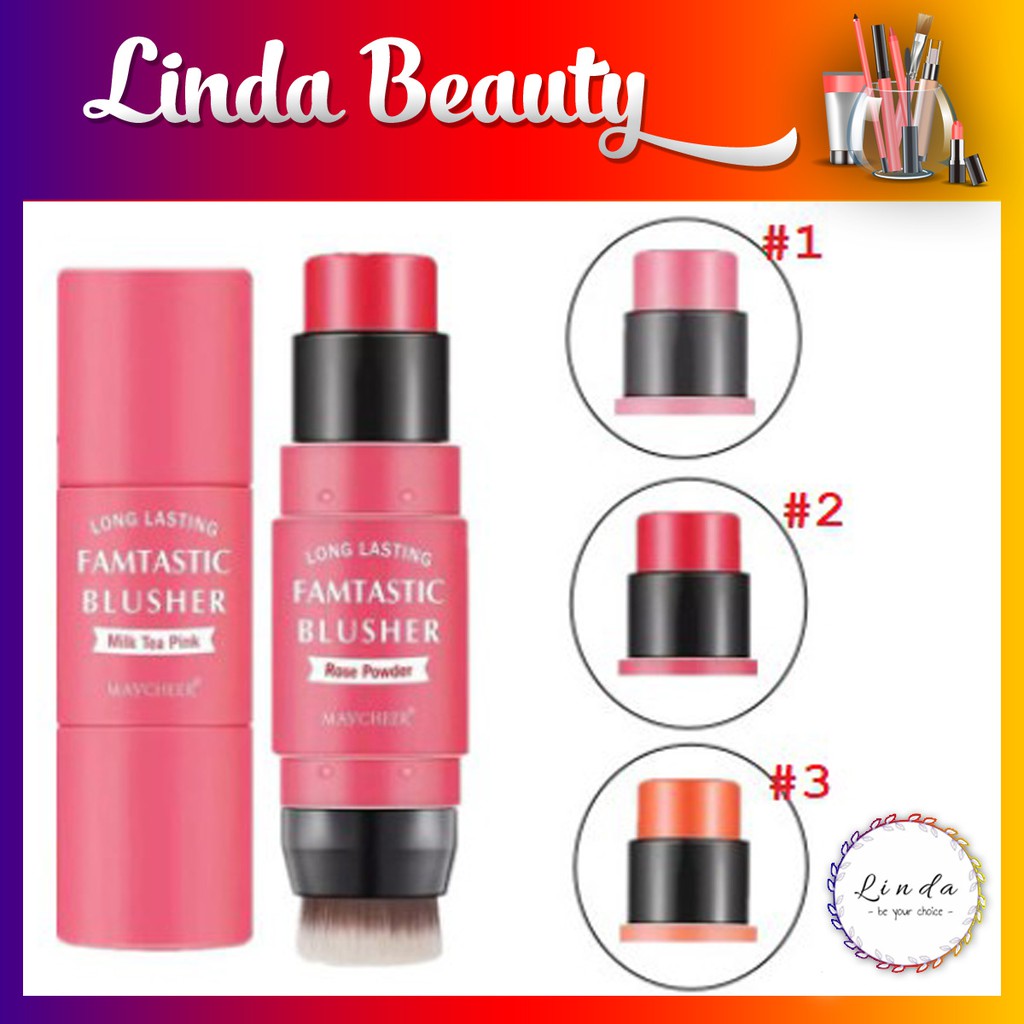 Siêu phẩm Má hồng dạng thỏi kèm cọ siêu mịn Maycheer nội địa Trung | BigBuy360 - bigbuy360.vn