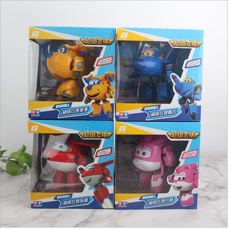 Super wings đồ chơi lắp ghép biến hình Robot biến hình máy bay cỡ to Jett Tia Chớp đồ chơi trẻ em