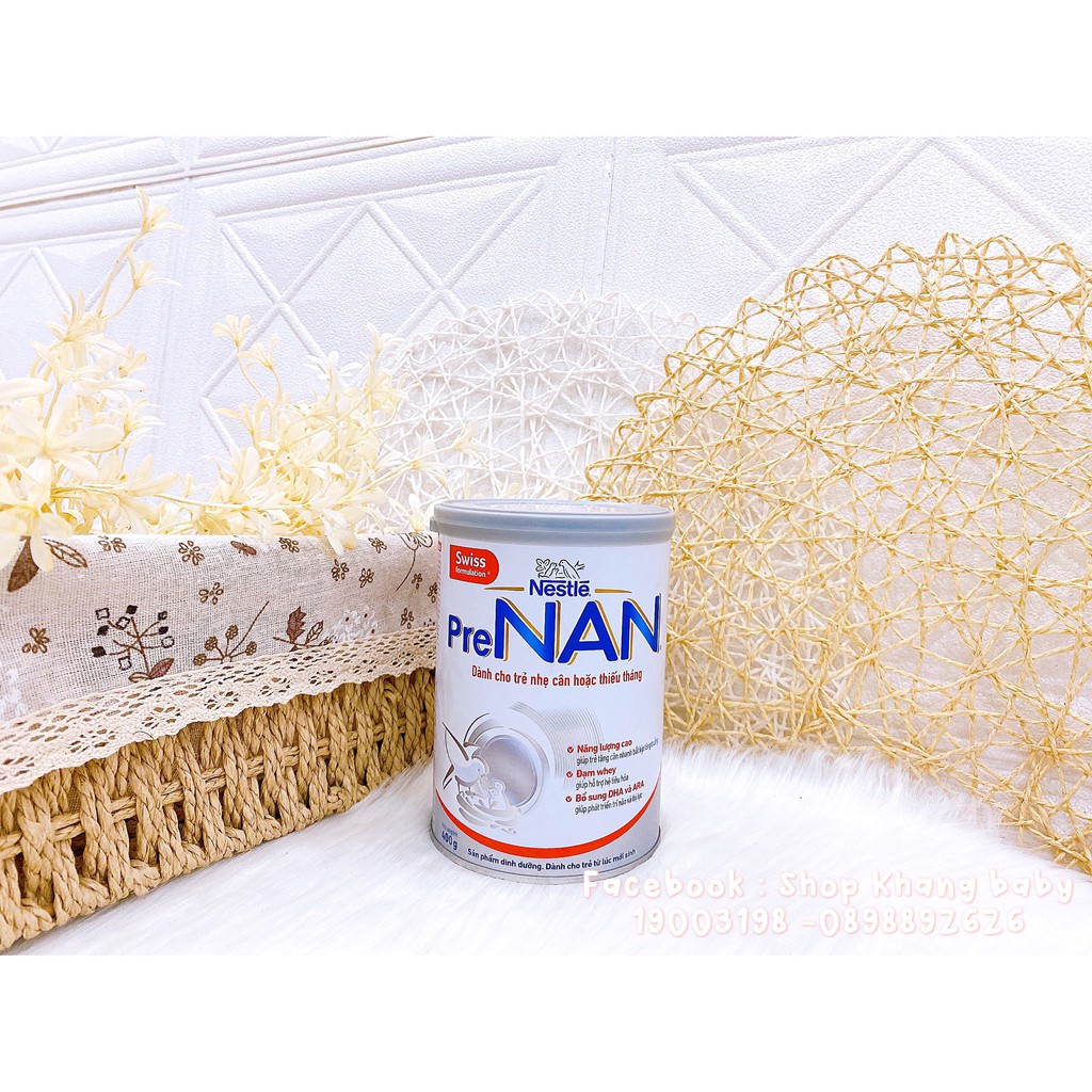 Sữa bột Nestle Pre Nan 400g Dành cho trẻ sinh non, nhẹ cân