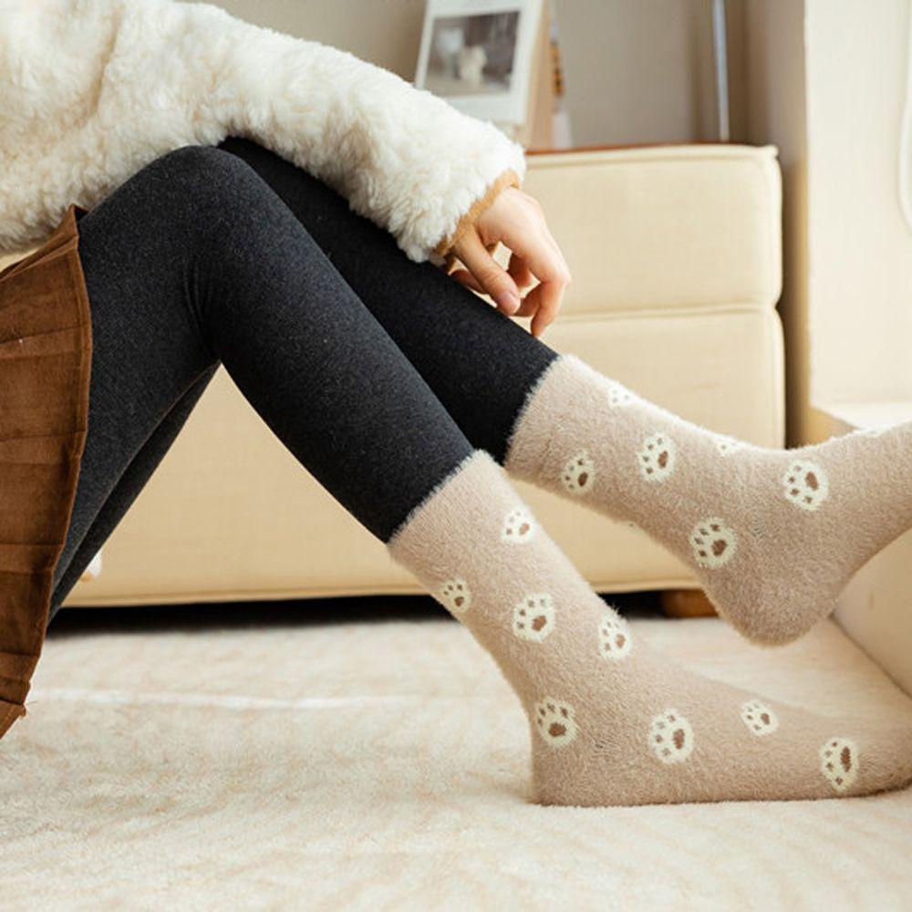 EXPEN Vớ Cotton Lông Chồn Dày Dặn Ấm Áp Họa Tiết Hoạt Hình Sáng Tạo Cho Nữ