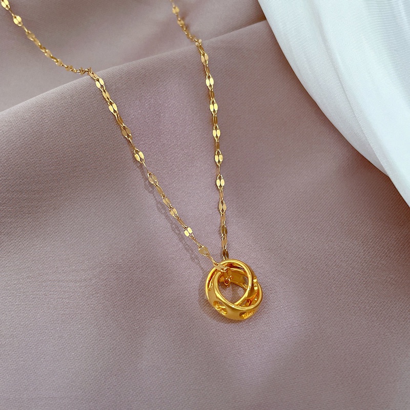 Vòng cổ, dây chuyền nữ, dây titan không gỉ ,đính đá nhân tạo, sang trọng và thanh lịch LOZI (VCNU06)