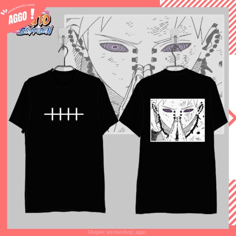 Áo thun in hình Akatsuki Pain Anime - Naruto thời trang nam cổ tròn giá rẻ