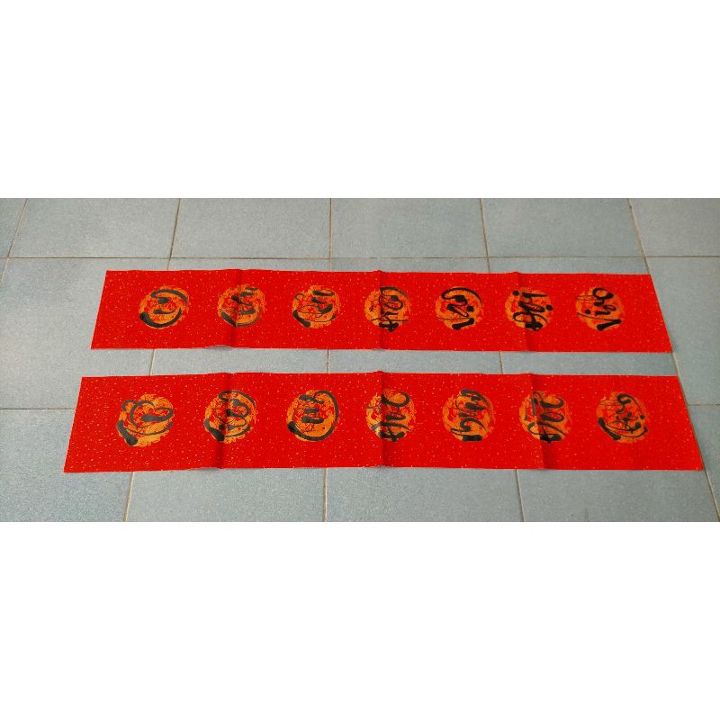 10 giấy xuyến đỏ. viết thư pháp