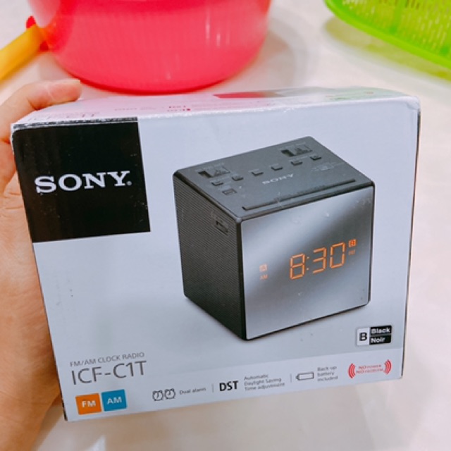 Đồng hồ báo thức kiêm Radio Sony SONY ICF-C1T chính hãng 100%