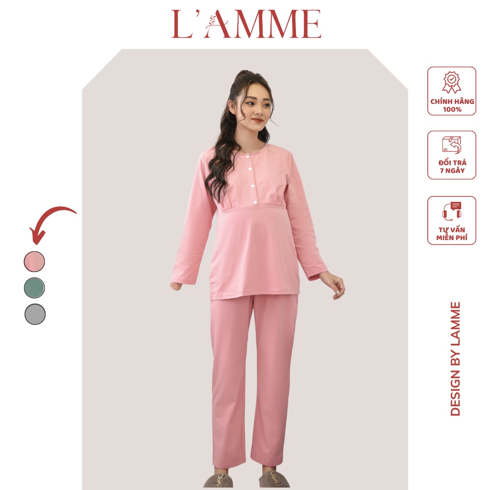 Bộ bầu mặc nhà (B06) có cúc tháo rời tiện lợi cho bé tuti thiết kế bởi LAMME