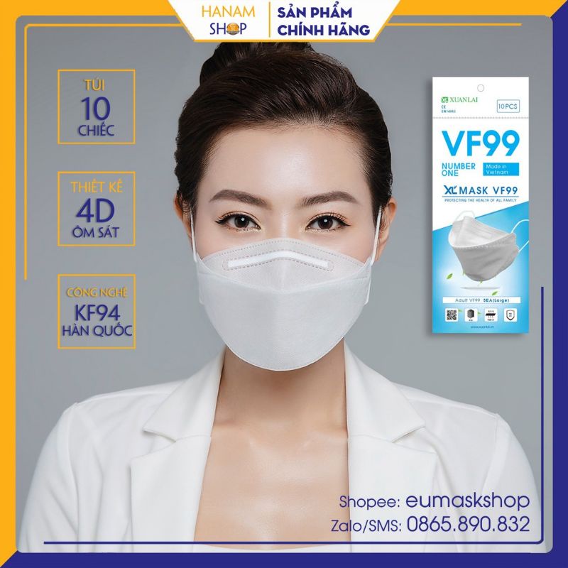 Khẩu trang y tế KF94 4D Mask XL Xuân Lai 4D mask