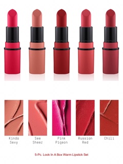 💋 Tách Set MAC Look in a box warm lipstick 5 thỏi.