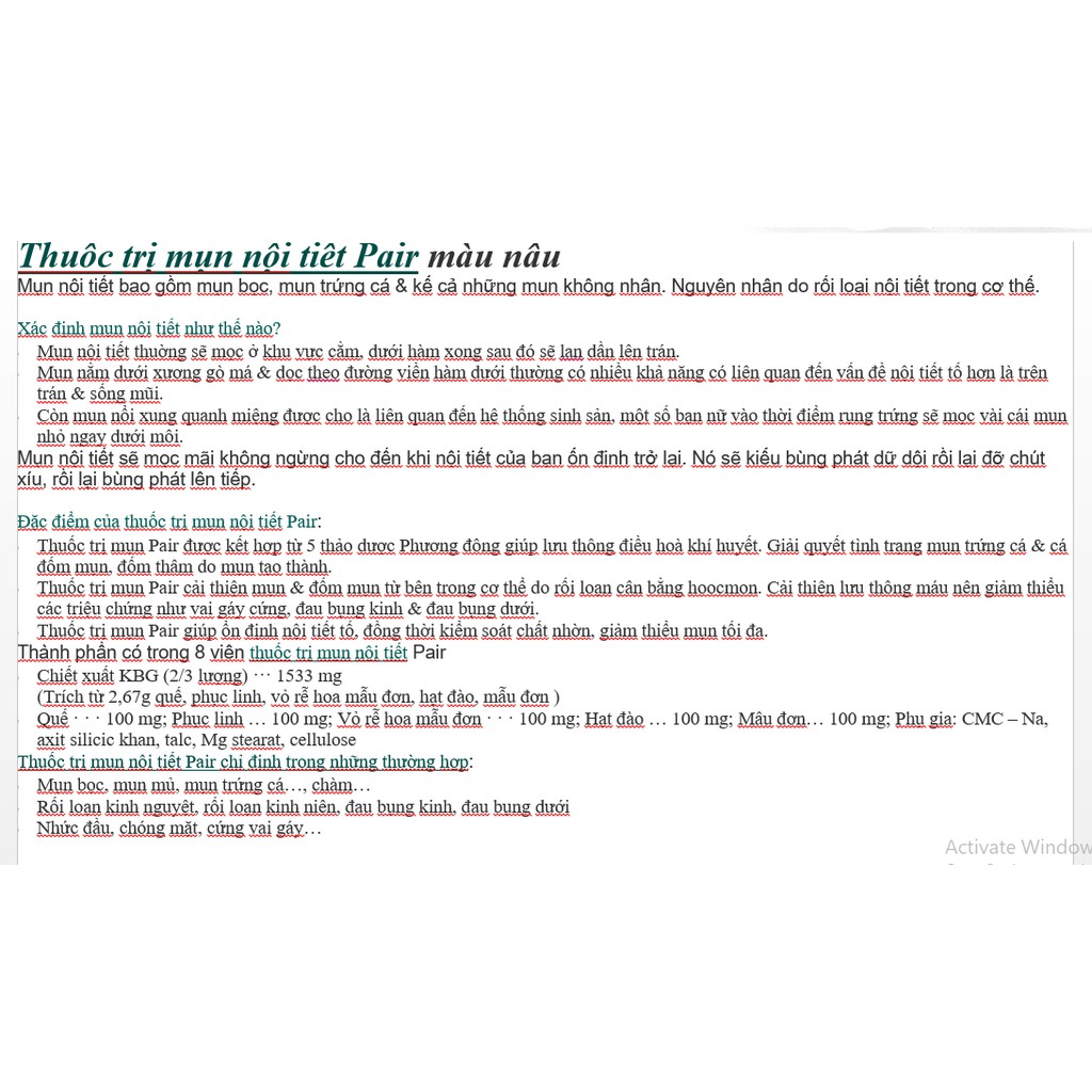 Viên uống Pair A giảm mụn bọc, mụn viêm, mụn trứng cá, mụn cám Nhật Bản nội địa | BigBuy360 - bigbuy360.vn