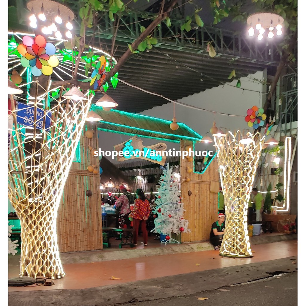 Đèn led dây đôi 220v trang trí , ánh sáng nền - Dây led đôi 2835 hắc trần màu trắng ,vàng siêu sáng quấn cây , ốp tường | BigBuy360 - bigbuy360.vn