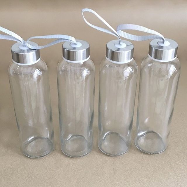 Set 4 Chai Thủy Tinh 500ml Có Dây Xách