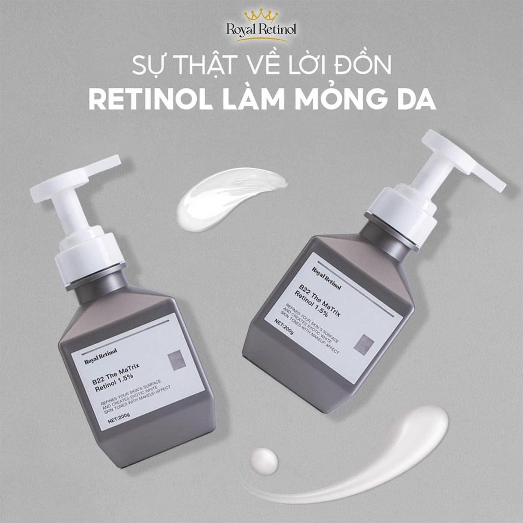 Kem Dưỡng Trắng Royal Retinol B22 The Matrix 1,5% Kem Ủ Trắng Da Body Retinol 200g