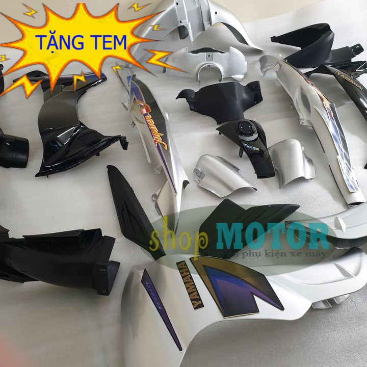 Bộ nhựa áo xe JUPITER V nhựa ABS nguyên sinh MÀU BẠC -B1113