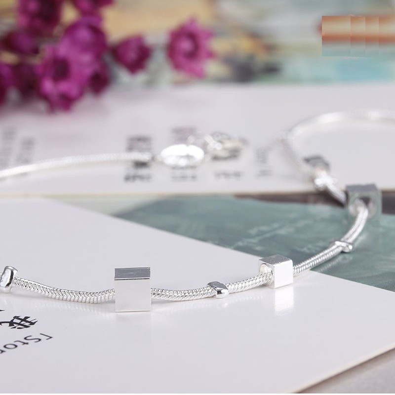 Lắc chân mẫu mới LC16, hình khối vuông , xinh xắn S925 sale giá rẻ | BigBuy360 - bigbuy360.vn