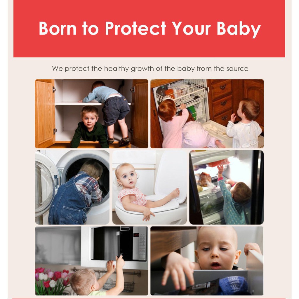 Khóa Cửa Tủ/Ngăn Kéo Bảo Vệ An Toàn Tùy Chỉnh Cho Trẻ Em